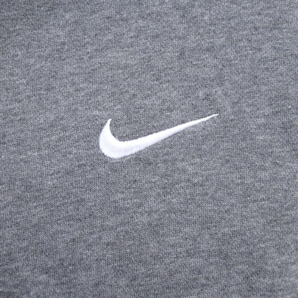 Nike Full Zip Hoodie Mens Large Gray Performance Fleece Lined Drawstring Casual